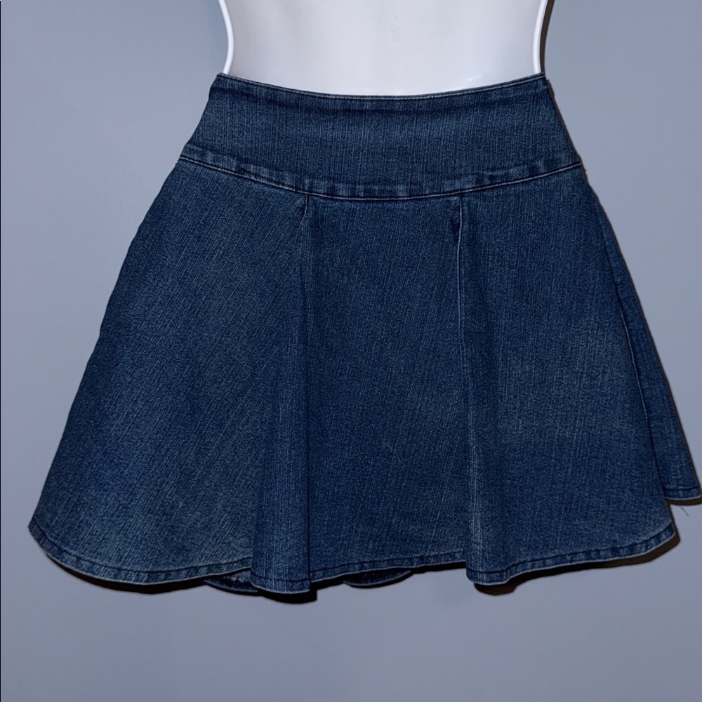 Denim Skort with Flared Hem - Size Unknown - Picture 4 of 7